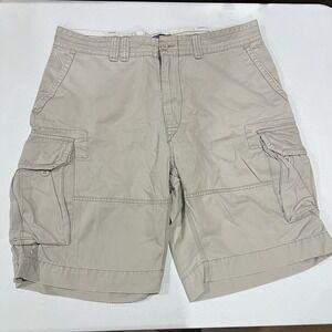 VTG Polo Ralph Lauren Cargo Shorts Men's Size 38 Beige Relaxed Fit Safari Khaki